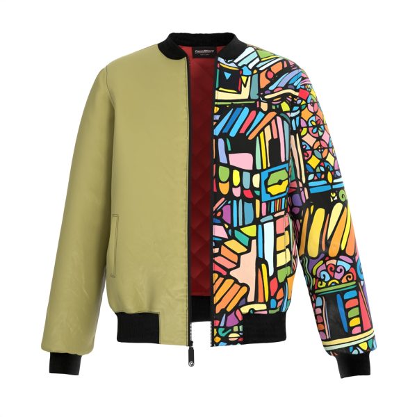 Olindo Khaki Bomber Jacket For Sale