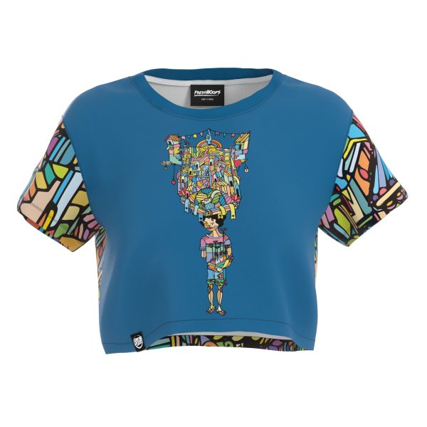 Porta Blue Crop Top on Sale