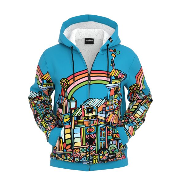 Rainboy Blue Zip Up Hoodie Online