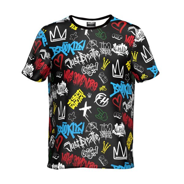 Graffiti Pattern T-Shirt For Sale