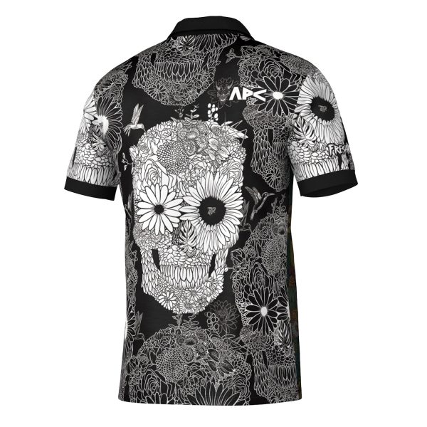 Floral Skull Polo Shirt Online - Image 3