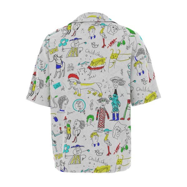 Long Lost Doodles Oversized Button Shirt Online Hot Sale - Image 3