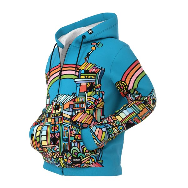 Rainboy Blue Zip Up Hoodie Online - Image 3