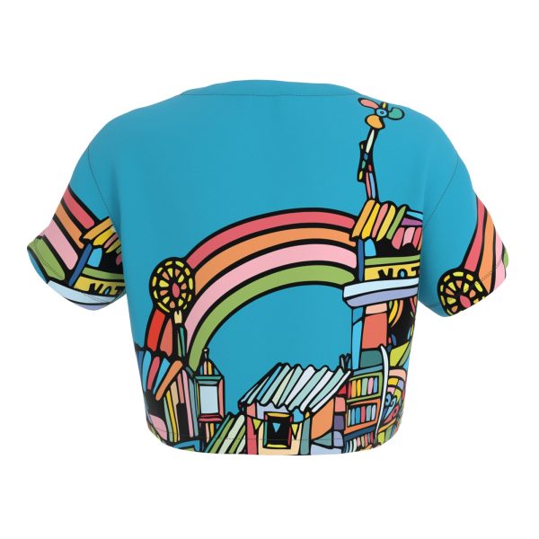 Rainboy Blue Crop Top For Cheap