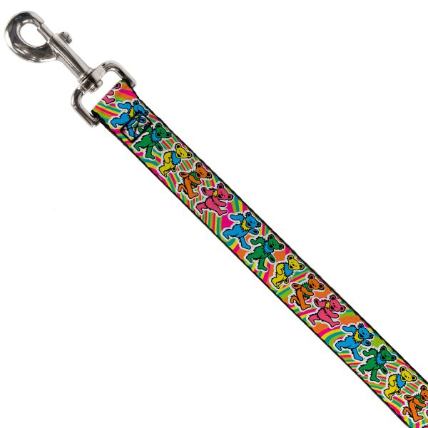 Dog Leash - Grateful Dead Dancing Bears Swirl Multi Color Online Hot Sale - Image 2