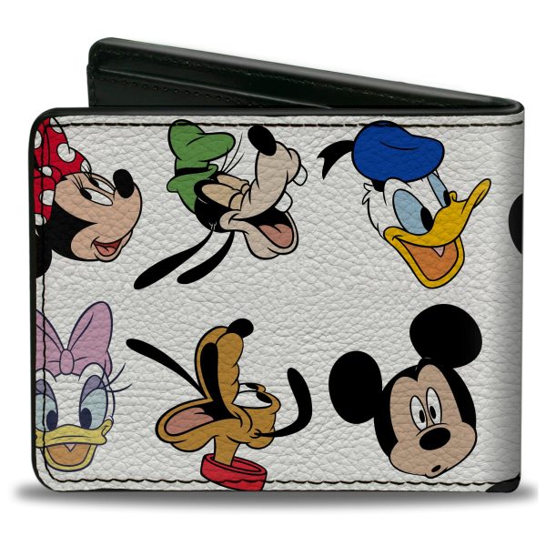 Bi-Fold Wallet - Disney Sensational Six Expressions Scattered White Fashion - Image 2