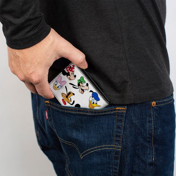 Bi-Fold Wallet - Disney Sensational Six Expressions Scattered White Fashion - Image 5
