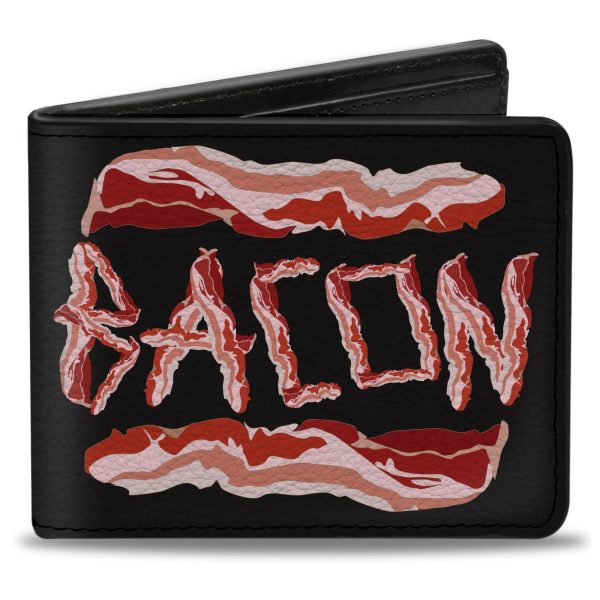 Bi-Fold Wallet - Bacon w Text2 Cheap