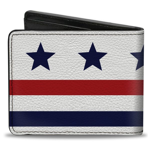 Bi-Fold Wallet - Americana Stars & Stripes7 White Blue Red Sale - Image 2